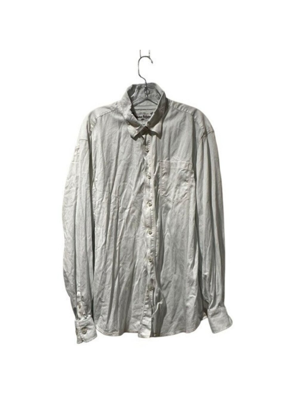 Tommy Bahama Men's 2XL Denim Button Down Long Sleeve Shirt Light Blue‎ Beach
